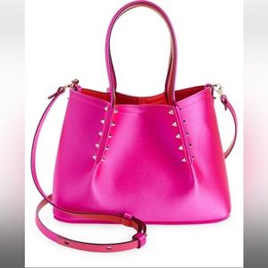 Christian Louboutin Cabarock Mini Holly pink crêpe satin handbag